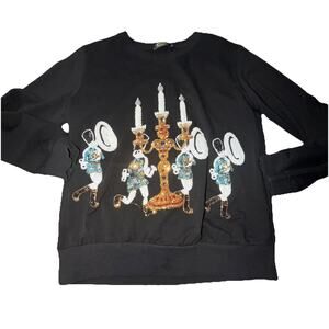 Sequin Medium Festive Candlebra Toy Soilder Sequin Sweatshirt Medium (V3)